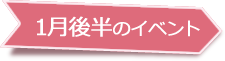 1月後半のイベント